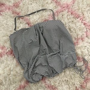 GAP Maternity swim top. Black and white stripe